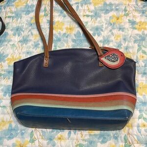 Relic navy blue rainbow purse